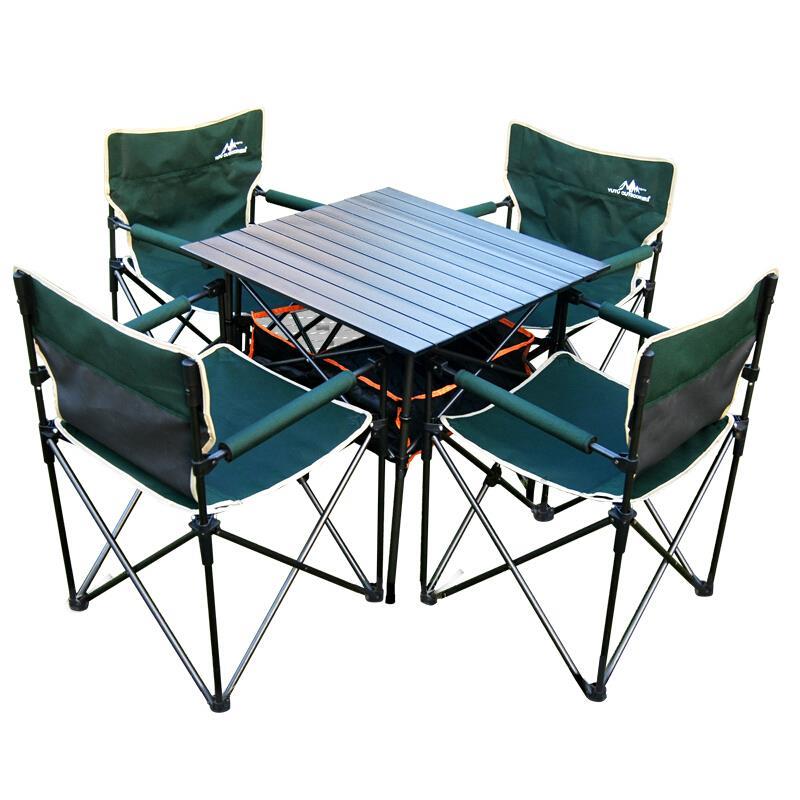 Travel table and store chairs