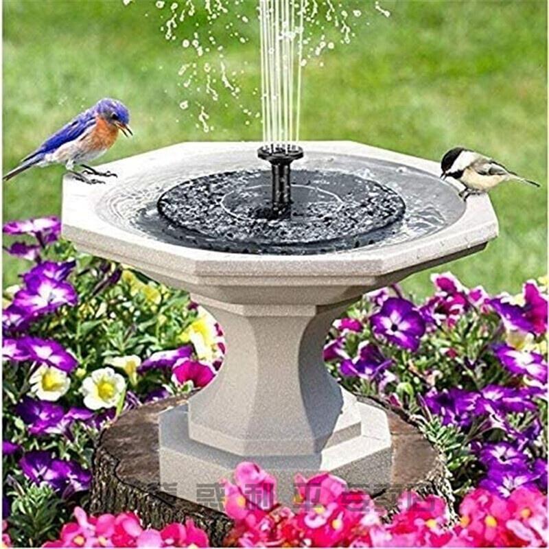 Solar panel store water fountain