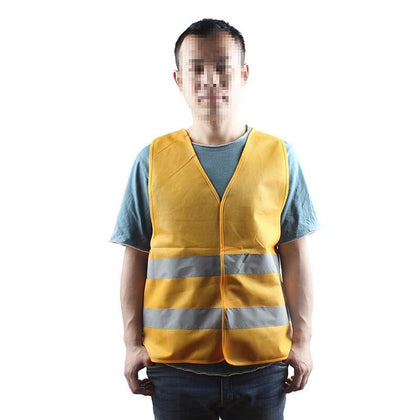 15 Pieces Orange Yellow Cloth Reflective Vest Reflective Clothing Riding Traffic Construction Environmental Sanitation Vest Free Size