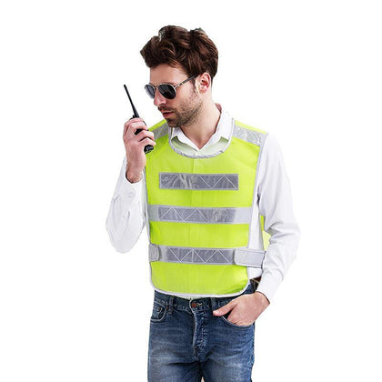 6 Pieces Reflective Vest Safety Vest Warning Safety Suit Environmental Sanitation Vest For Cycling Construction Can Be Printed Fluorescent Green Free Size