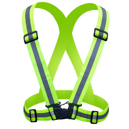 10 Pieces Reflective Strap Environmental Sanitation Road Administration Construction Site Reflective Vest Vehicle Safety Command Duty Rescue Night Run Riding Vest