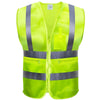 10 Pieces Reflective Vest Multi Bag Sanitation Road Administration Construction Site Reflective Vest Vehicle Safety Command Duty Rescue Night Run Riding Vest