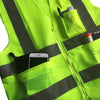 10 Pieces Reflective Vest Multi Bag Sanitation Road Administration Construction Site Reflective Vest Vehicle Safety Command Duty Rescue Night Run Riding Vest