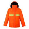 Reflective And Waterproof Cotton Clothing Thickened In Winter Waterproof Raincoat Sanitation And Cleaning Traffic Labor Protection Cotton Padded Jacket Detachable Cotton Padded Clothing Orange