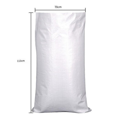 6 Pieces Moisture-proof Waterproof Woven Bag Snakeskin Bag Express Parcel Bag Packing Load Bag Cleaning Garbage Bag 70 * 113 5 Pieces White