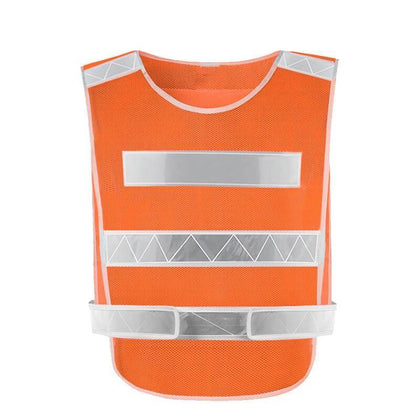 10 Pieces Reflective Vest High Visibility Safety Vest Traffic Riding Safety Warning Vest Environmental Sanitation Construction Safety Suit - Fluorescent Orange