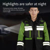 Reflective Warning Cotton Padded Garment With Detachable Inner Liner Winter Raincoat Split Type Adult Cold Proof Garment