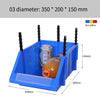 Yellow Shelf Slant Mouth Sorting Storage Box Parts Box Combined Material Box Plastic Box Q3 340 * 200 * 140mm (10 Pack)