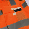 6 Pieces Multi-Pocket Reflective Vest with Zipper Breathable Mesh Fabric Safety Vest for Construction Engineering Traffic Safety Warning Clothes - Orange