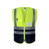 6 Pieces Patchwork Mesh Reflective Vest Multi-functional Universal Night Reflective Vest Road Cleaning Construction Safety Protection Clothes Fluorescent Green