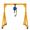 Mobile Gantry Crane Small Hand Push Removable Crane Gantry Crane Span 2m * Height 2.5m + Electric Hoist + Hand Pull Slide Car / Set