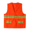 10 Pieces Reflective Vest Sanitary Waistcoat Reflective Safety Vest Work Clothing for Cleaning Workers Highway Construction- Orange with Hat