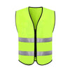 10 Pieces High Visibility Reflective Safety Vests Zipper Reflective Vest Fluorescent Yellow Breathable Construction Workwear