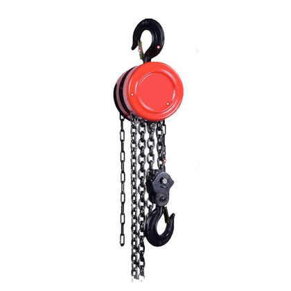 9.8FT/3M Manual Hand Lift Steel Chain Block Hoist with 2 Hooks 1T Capacity G80 Manganese Steel Chain