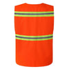 6 Pieces Reflective Vest Button Sanitation Worker's Labor Road Cleaning Work Clothes Night Reflective Orange