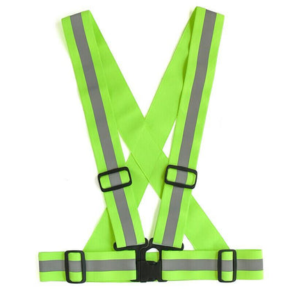 6 Pieces Reflective Strap Elastic Reflective Vest Easy To Carry Eye-catching Fluorescent Yellow