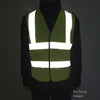 10 Pieces Yellow Reflective Vest Highlight Night Work Safety Vest for Engineering Construction Traffic Sanitation Workers Labor Protection Vest