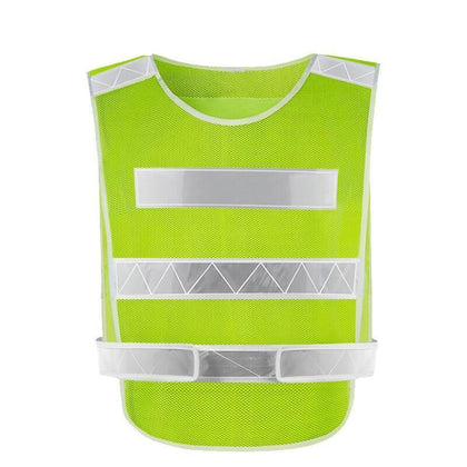 10 Pieces Reflective Vest with Mesh Breathable Fabric Reflective Safety Vest Running Ridding Working Vest - Fluorescent Yellow