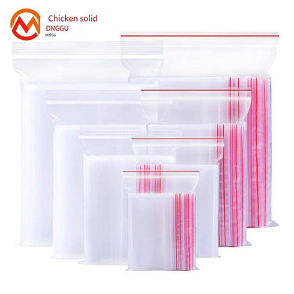 Thickened Waterproof PE Transparent Self Sealing Bag Plastic Packaging 12 Thread 24cm * 34cm 100 Pieces