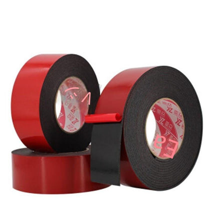 Black Foam PE Tape Black Strong Foam Double-sided Adhesive Sponge 50mm Wide X5 Meter Thick X3mm 2 Pack