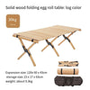 Egg Roll Table Solid Wood Outdoor Folding Table Camping Self Driving Tour Family Travel Equipment Picnic Table And Chair Set