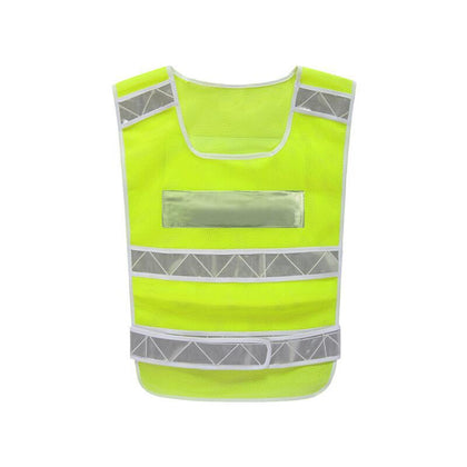 15 Pcs Mesh Reflective Vest Thickened Fishing Net Cloth  Fluorescent Yellow Orange