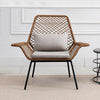 Home Reclining Chair Nordic Imitation Rattan Chair Leisure Outdoor Chair Combination Balcony Table Chair Lazy Chair Break Chair Brown Leisure Chair