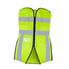 10 Pieces Multi Pocket Construction Safety Reflective Vest With Swallow Tail Pocket Fluorescent Green