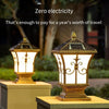 Solar Column Head Lamp Outdoor Wall Lamp Gate Lamp Villa Courtyard Lamp Outdoor Waterproof Column Lamp Garden Lamp Wall Head Lamp