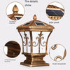 Solar Column Head Lamp Outdoor Wall Lamp Gate Lamp Villa Courtyard Lamp Outdoor Waterproof Column Lamp Garden Lamp Wall Head Lamp