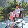 Rocking Chair Adult Rattan Chair Family Balcony Reclining Chair Leisure Chair Rattan Weaving Elderly Lazy Leisure Chair Leisure Chair Rocking Chair