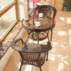 Furniture Rattan Chair Three Piece Set Balcony Small Tea Outdoor Courtyard Table And Chair Household Leisure Rattan Weaving Terrace Teng Chair Elderly Armchair