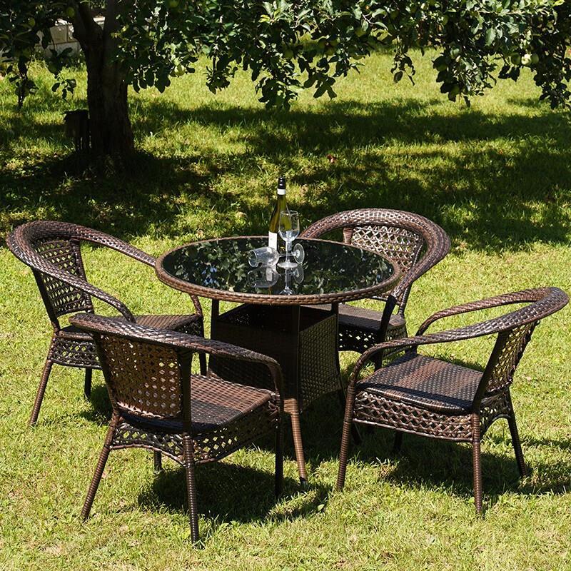 Garden rattan chair set sale