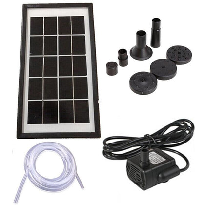 Solar Fountain Water Pump Solar Water Pump Rockery Fountain Filtration Circulating Fish Tank Submersible Pump (Total Length Of 4m Line)