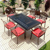 Outdoor Tables And Chairs Smokeless Charcoal Barbecue Rack Combination 8 Square Chair + 230 Aluminum Plate Double Oven Barbecue Table Option Chairs