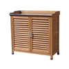 Outdoor Tool Room Garden Cabinet Garden Sundry Room Solid Wood Simple Modern Waterproof Sunscreen Storage Cabinet Balcony Garden Tool Cabinet Coffee