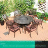 Outdoor Table Chair Courtyard European Style Cast Aluminum Terrace Outdoor Garden Iron Furniture Balcony Leisure 1 Table 2 Chair