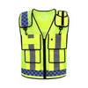 Yellow Reflective Vest Safety Clothing For Traffic Cycling Driver Warning Patrol Coat Breathable Fluorescent Clothing Personal Protection Fluorescent