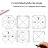 Outdoor Sunshade Outdoor Sunshade Villa Garden Umbrella Stall Folding Outdoor Umbrella 2.7 Double Top Iron Sunshade Wine Red + Cross Base