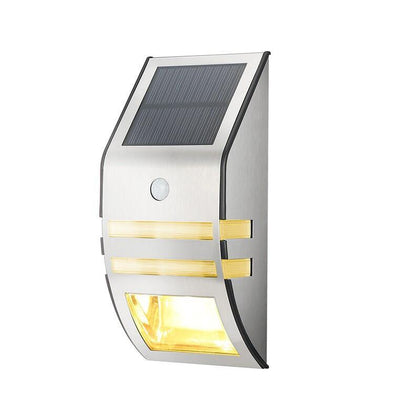 Solar LED Lamp Outdoor Waterproof Stainless Steel Wall Lamp New Rural Street Lamp Courtyard Villa Garden Landscape Decorative Lamp