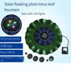 Solar Lotus Leaf Fountain Floating Pool Outdoor Pond Water Pump Small Garden Fountain 5 Kinds Of Nozzles Aerated Landscape Fountain