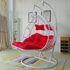 Double Hanging Chair Household Rattan Chair Indoor Swing Balcony Bassinet Chair Hanging Orchid Drop Chair Double Double Pole Coffee Fine Rattan