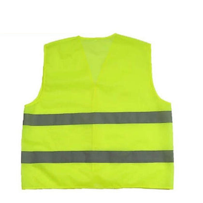 15 Pieces Sanitary Fluorescent Yellow Reflective Warning Reflective Vest One Size Fits All Reflective Vest Cleaning Reflective Overalls