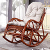 Balcony Real Rattan Weaving Rocking Chair Rattan Chair Reclining Chair Adult Nap Lunch Break Indoor Elderly Leisure Chair