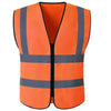 10 Pieces Orange Reflective Vest Two Horizontal Two Vertical Safety Vest Traffic Protection Reflective Vest Warning Clothing Construction Road Maintenance