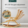 Bamboo Rocking Chair Reclining Chair Lazy Lunch Chair Family Chair Boutique Soft Rocking Chair + Cloth Cushion