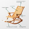 Bamboo Rocking Chair Reclining Chair Lazy Lunch Chair Family Chair Boutique Soft Rocking Chair + Cloth Cushion