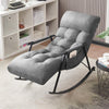 Home Back Balcony Rocking Chair Nordic Adult Chair Lunch Break Casual Chair Blue (headrest + Pedal Back Adjustable)