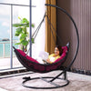 Hanging Chair Hanging Basket Cane Chair Balcony Leisure Bird's Nest Hanging Orchid Rocking Chair Courtyard Swing Hanging Rocking Chair White Hammock (idyllic Cushion)