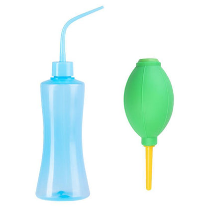 6 Pieces Blue 500ml + Fleshy Air Blowing Fleshy Watering Pointed Nozzle Elbow Extrusion Gardening Small Watering Pot Drip Pot Flower Watering Pot